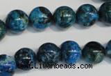 CLR304 15.5 inches 12mm round dyed larimar gemstone beads