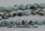 CLR35 15.5 inches 6*8mm oval natural larimar gemstone beads