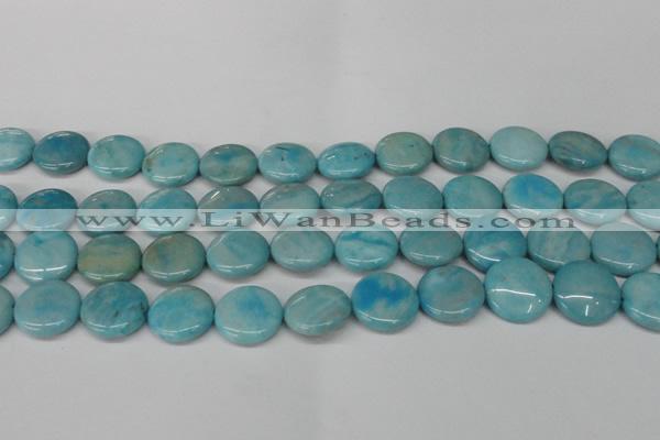 CLR364 15.5 inches 18mm flat round dyed larimar gemstone beads