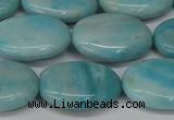 CLR375 15.5 inches 15*20mm oval dyed larimar gemstone beads