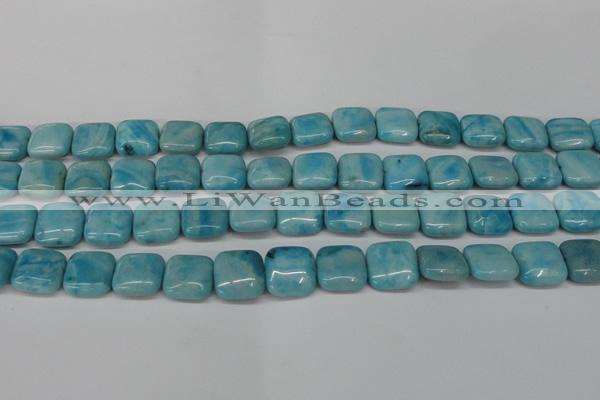 CLR381 15.5 inches 12*12mm square dyed larimar gemstone beads