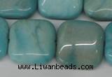 CLR385 15.5 inches 20*20mm square dyed larimar gemstone beads