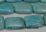 CLR394 15.5 inches 13*18mm rectangle dyed larimar gemstone beads