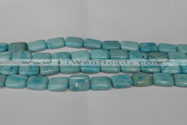 CLR394 15.5 inches 13*18mm rectangle dyed larimar gemstone beads