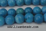 CLR400 15.5 inches 4mm round dyed larimar gemstone beads