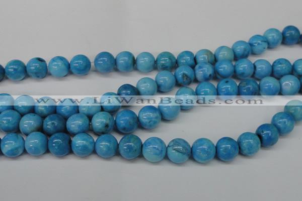 CLR405 15.5 inches 14mm round dyed larimar gemstone beads