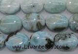 CLR41 15.5 inches 12*16mm oval natural larimar gemstone beads