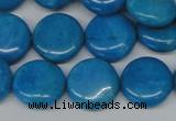 CLR413 15.5 inches 16mm flat round dyed larimar gemstone beads