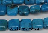 CLR430 15.5 inches 10*10mm square dyed larimar gemstone beads