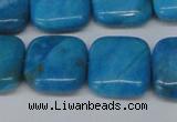 CLR433 15.5 inches 16*16mm square dyed larimar gemstone beads