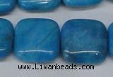 CLR436 15.5 inches 25*25mm square dyed larimar gemstone beads