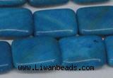 CLR443 15.5 inches 13*18mm rectangle dyed larimar gemstone beads