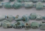 CLR46 15.5 inches 6*7mm – 10*12mm nuggets natural larimar beads