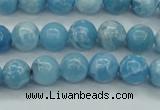 CLR601 15.5 inches 6mm round imitation larimar beads wholesale