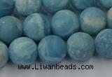 CLR613 15.5 inches 10mm round matte imitation larimar beads