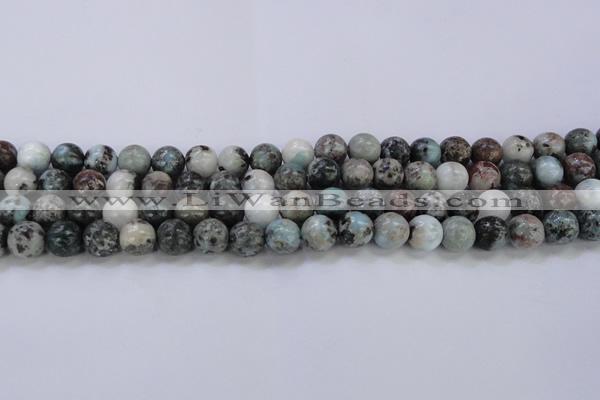 CLR63 15.5 inches 10mm round natural larimar gemstone beads