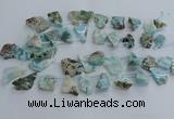 CLR90 Top drilled 15*20mm - 25*35mm freeform larimar beads