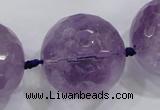 CLS01 15.5 inches 30mm faceted round large amethyst gemstone beads