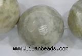 CLS04 15.5 inches 30mm faceted round large fossil coral beads