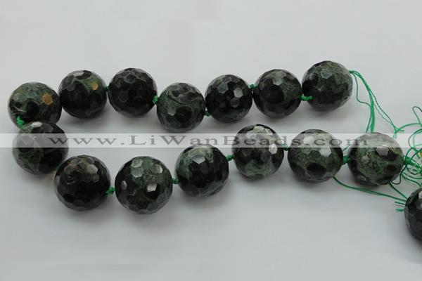 CLS18 15.5 inches 30mm faceted round large kambaba jasper beads