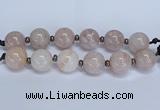 CLS250 7.5 inches 30mm round large pink quartz beads wholesale