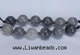 CLS251 7.5 inches 30mm round large cloudy quartz beads wholesale