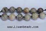 CLS252 7.5 inches 30mm round large chrysanthemum agate beads