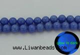 CLU116 15.5 inches 16mm round blue luminous stone beads