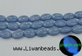 CLU144 15.5 inches 15*20mm oval blue luminous stone beads