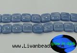 CLU156 15.5 inches 20*20mm square blue luminous stone beads