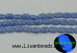 CLU161 15.5 inches 10*14mm rectangle blue luminous stone beads