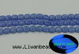 CLU191 15.5 inches 10*10mm square blue luminous stone beads