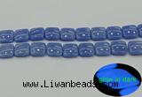 CLU194 15.5 inches 16*16mm square blue luminous stone beads