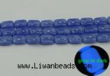 CLU203 15.5 inches 13*18mm rectangle blue luminous stone beads