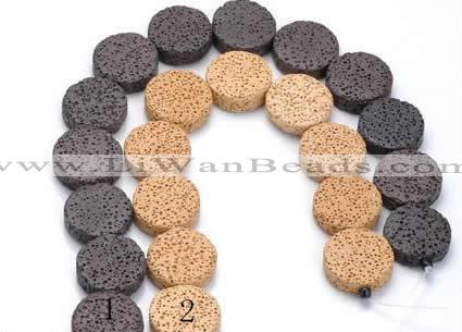 CLV03 14 inches 6*21mm coin natural lava loose beads wholesale