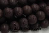 CLV205 15.5 inches 16mm round coffee natural lava beads wholesale