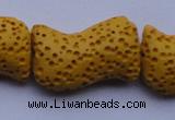 CLV21 16 inches 13*21mm marquise yellow natural lava beads wholesale