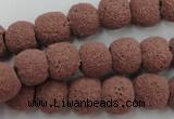 CLV361 15.5 inches 11mm ball dyed lava beads wholesale