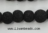 CLV381 15.5 inches 14mm ball dyed lava beads wholesale