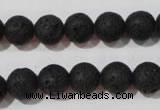 CLV485 15.5 inches 10mm round black lava beads wholesale