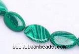 CMA01 10*13mm flat oval imitate malachite beads Wholesale