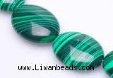 CMA03 flat oval 14*19mm imitate malachite beads Wholesale