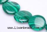 CMA07 15.5 inches 16mm coin imitate malachite beads Wholesale