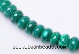 CMA16 5*8mm roundel imitate malachite gemstone beads Wholesale