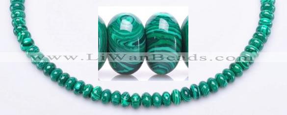 CMA16 5*8mm roundel imitate malachite gemstone beads Wholesale