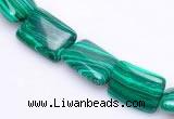 CMA22 10*14mm rectangle imitate malachite beads Wholesale