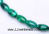 CMA28 15.5 inches 5*10mm rice imitate malachite beads Wholesale