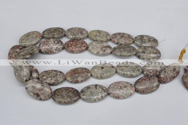 CMB17 15.5 inches 20*30mm oval natural medical stone beads