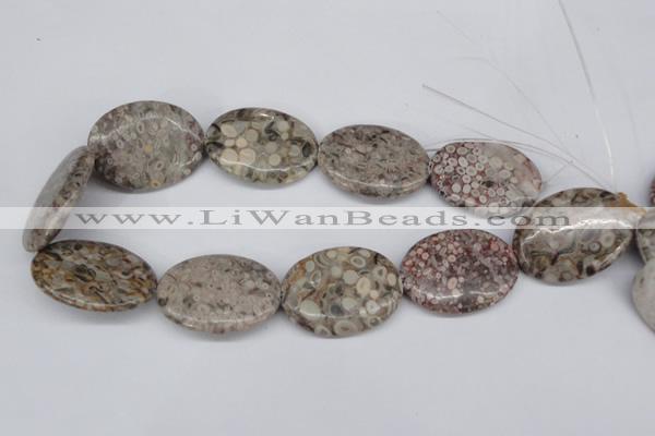 CMB18 15.5 inches 30*40mm oval natural medical stone beads