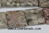 CMB22 15.5 inches 20*20mm square natural medical stone beads